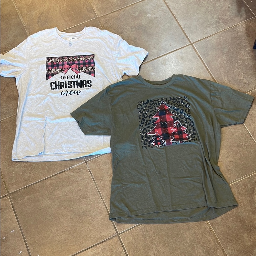 Christmas Tees X two 2X
